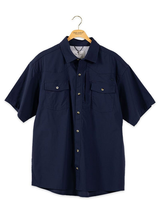 Navy Button Down