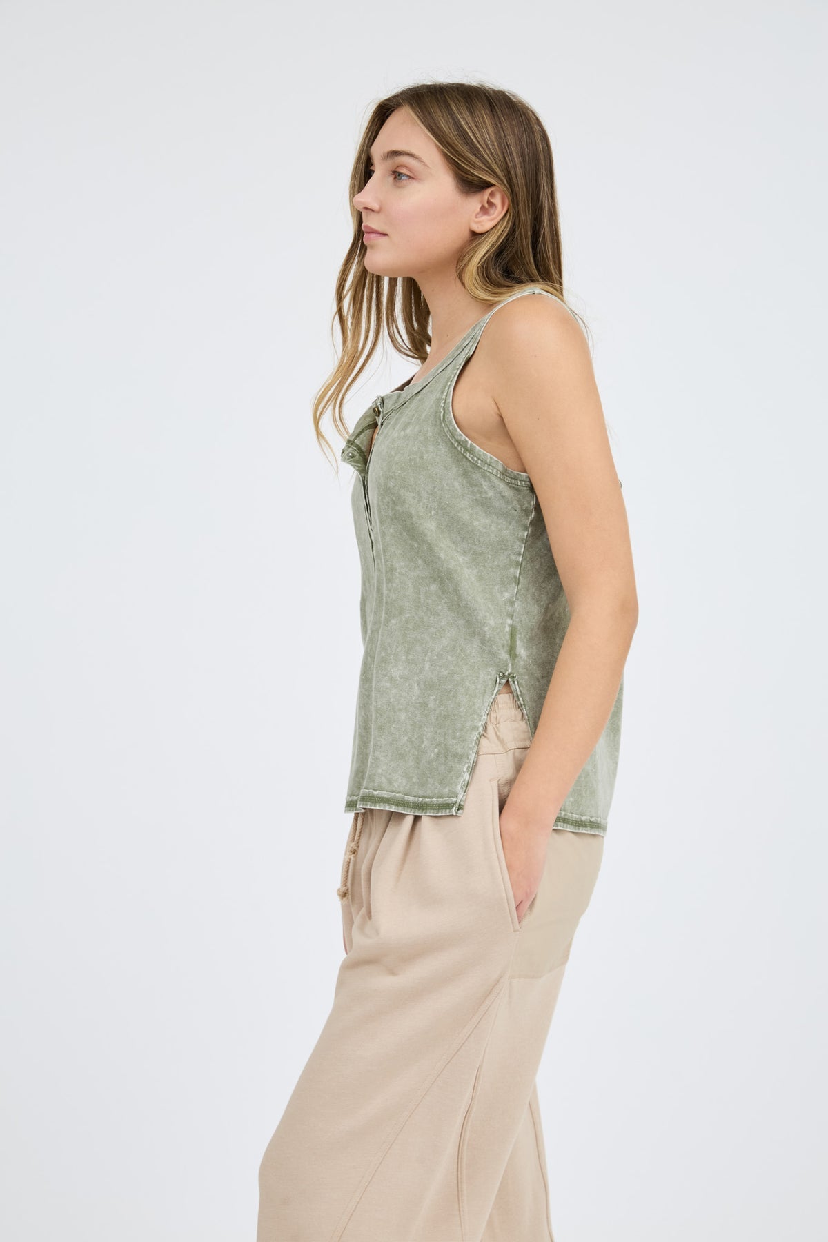 Blu Pepper WASHED UP Henley Tank