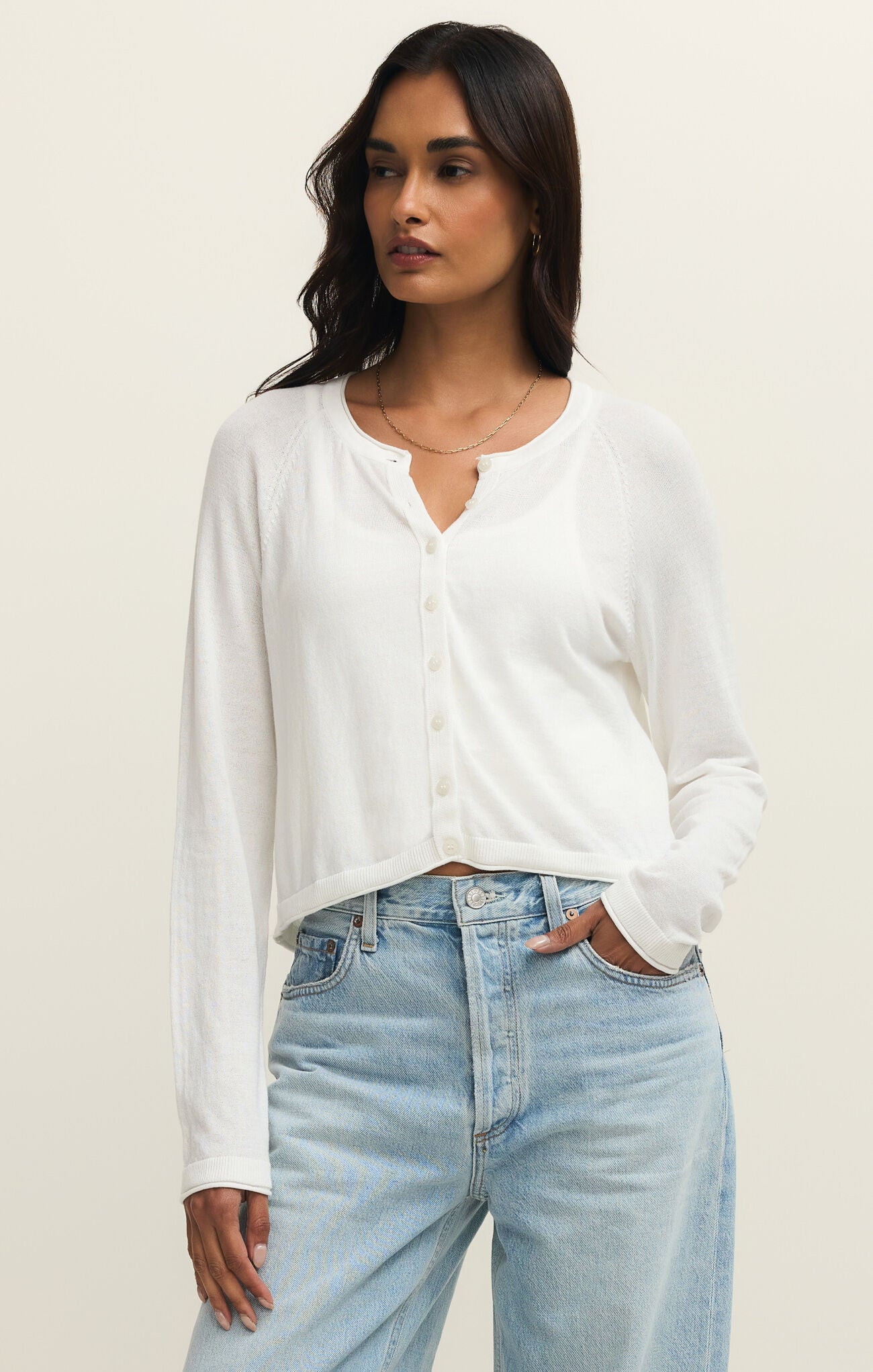 The Perfect Layer Cardigan- White