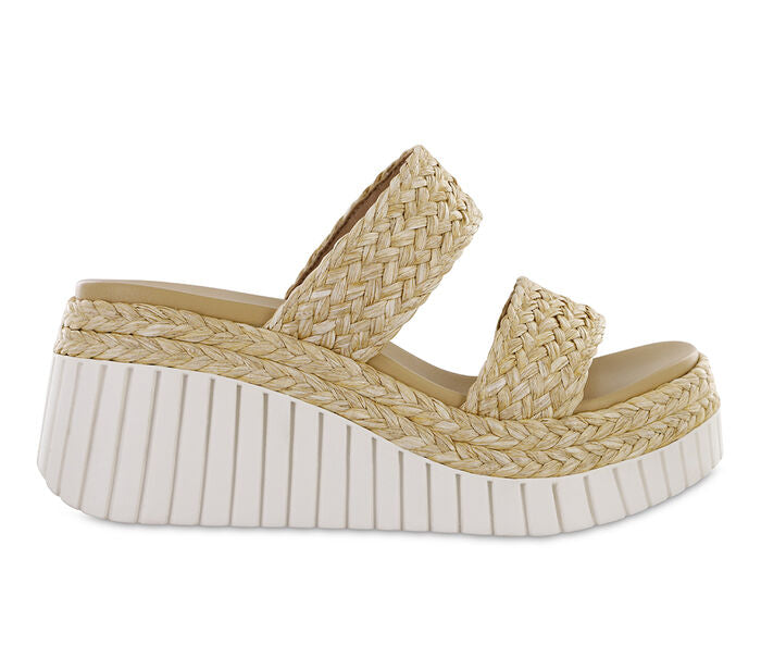 "Zayla" Raffia Wedge Sandal