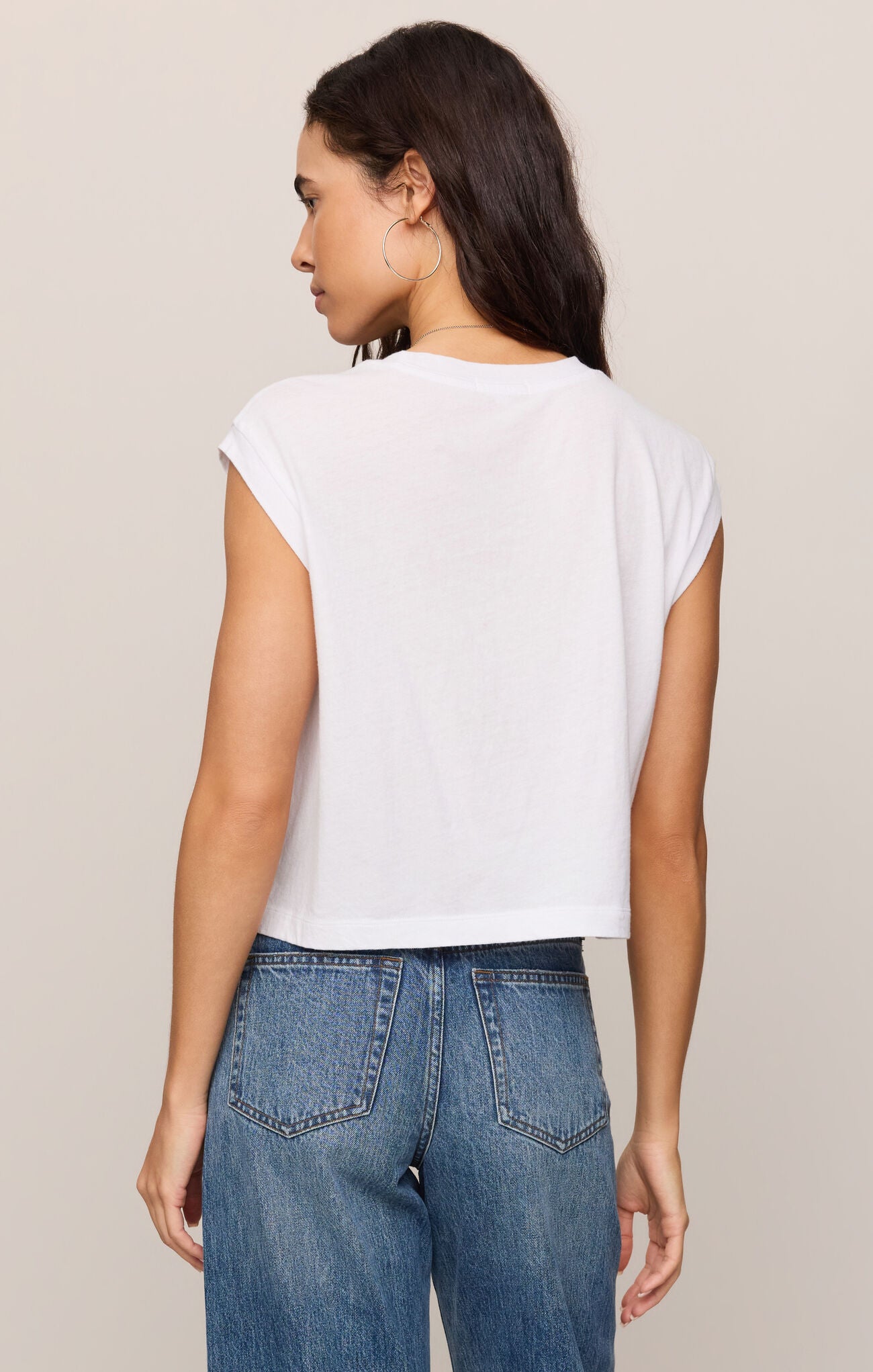Flex Sleeveless Tee- White