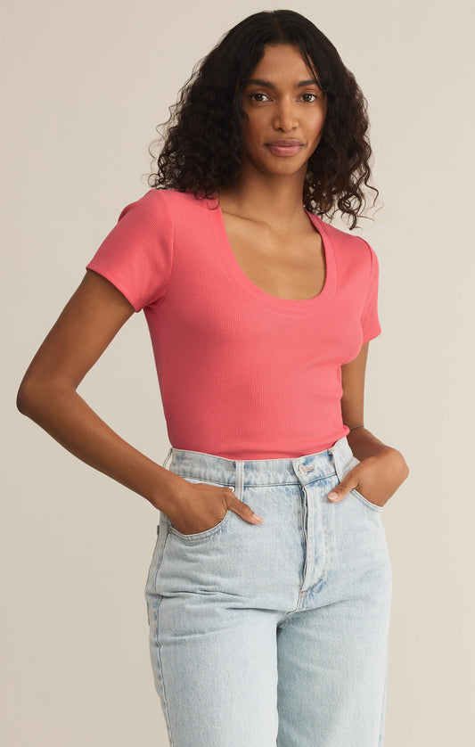 Sirena Short Sleeve Tee-Pink