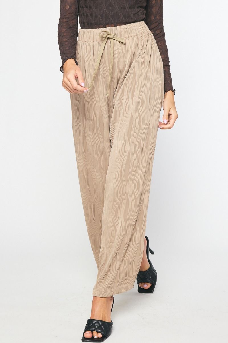 Viola High Waisted Textured Wide Leg