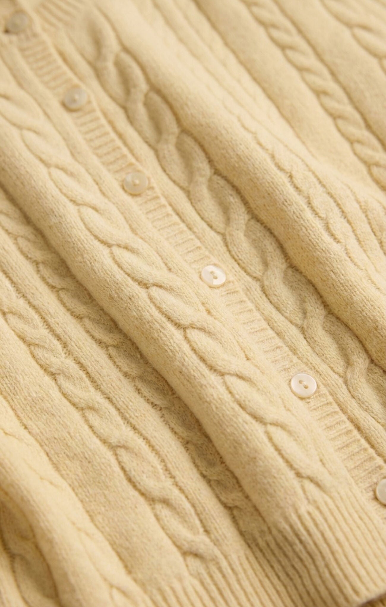 Cera Long Sleeve Cardigan in Lemon
