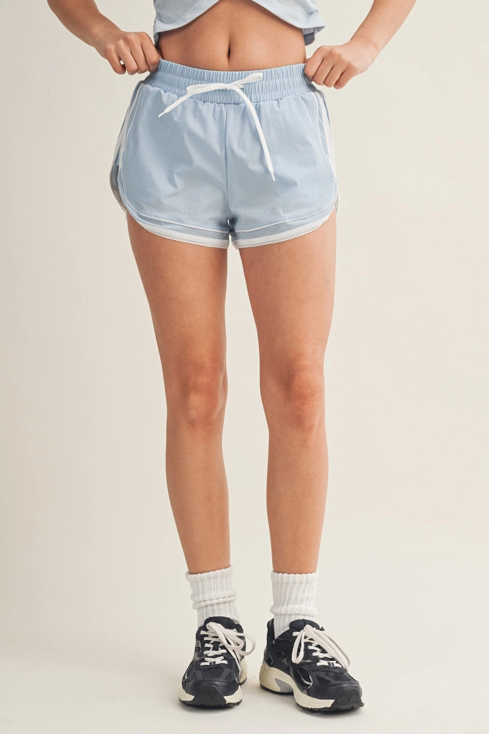 Lace Trim Running Shorts
