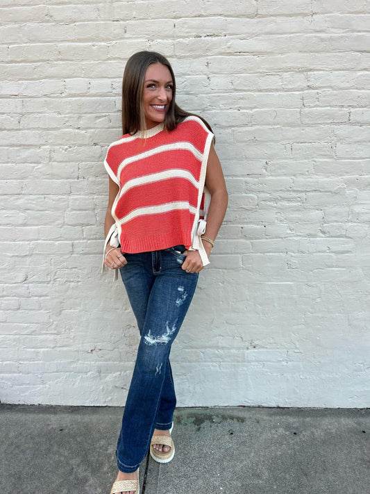 Wishlist TIE IT UP Vest- Papaya