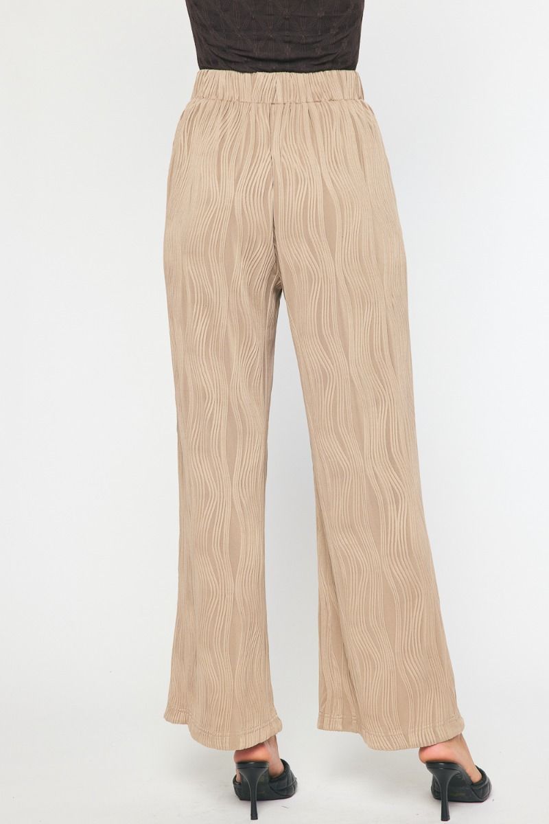 Viola High Waisted Textured Wide Leg