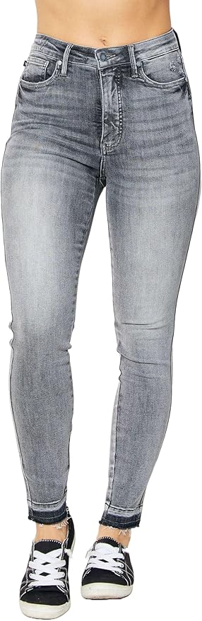 Judy Blue HW Tummy Control Gray Skinny