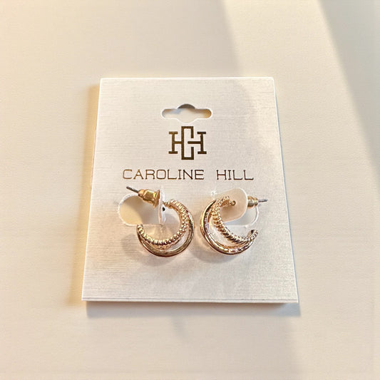 Keene Three Line Hoop Earring