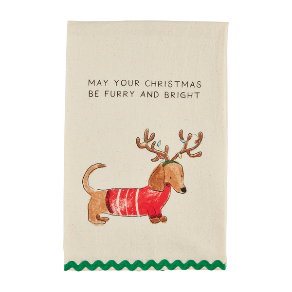 Christmas Dog Hand Towels
