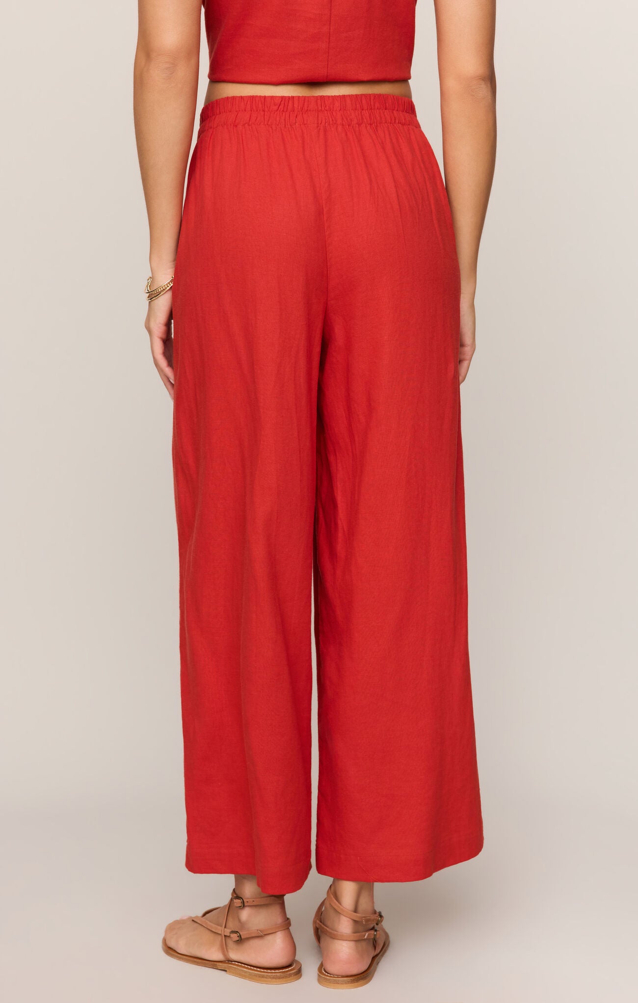 Scout Linen Pant - Chili Pepper Red