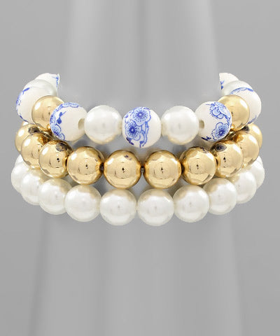 3 Row Flower Bracelet