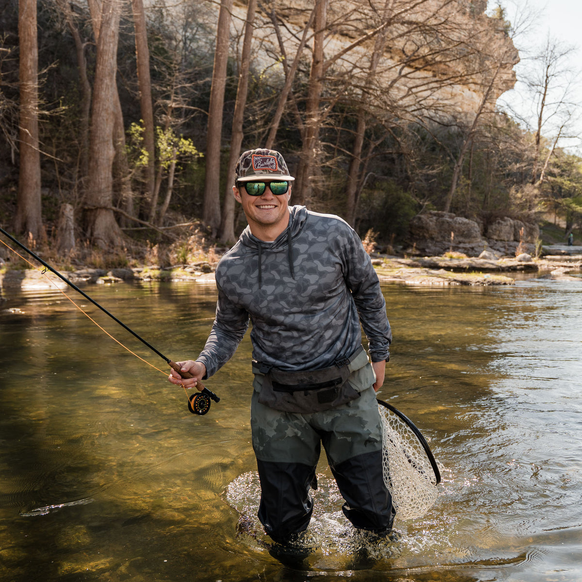 Burlebo Performance Hoodie-Stone Camo