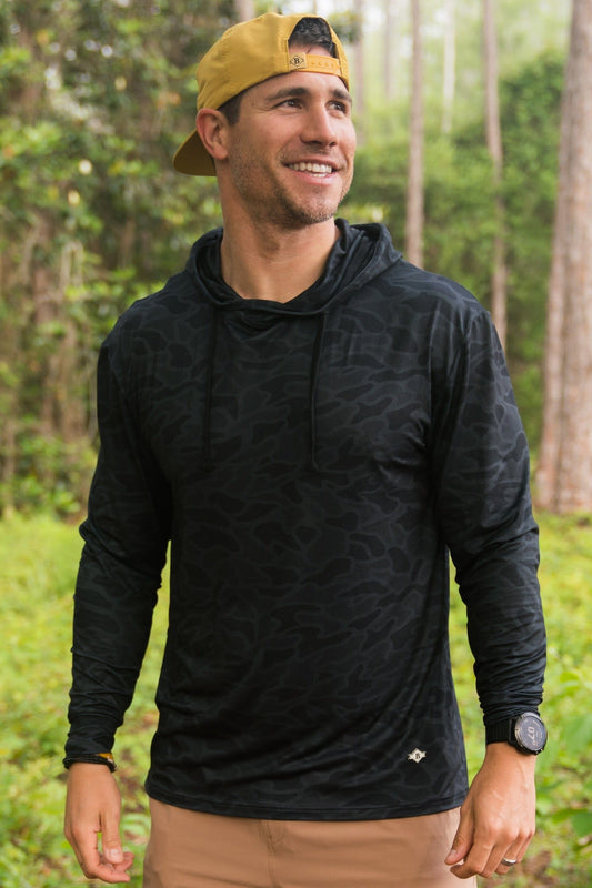 Burlebo Performance Hoodie- Black Camo