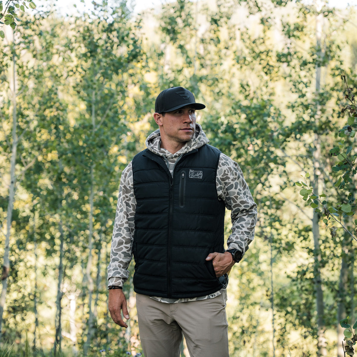 Men's Puffer Vest- Black