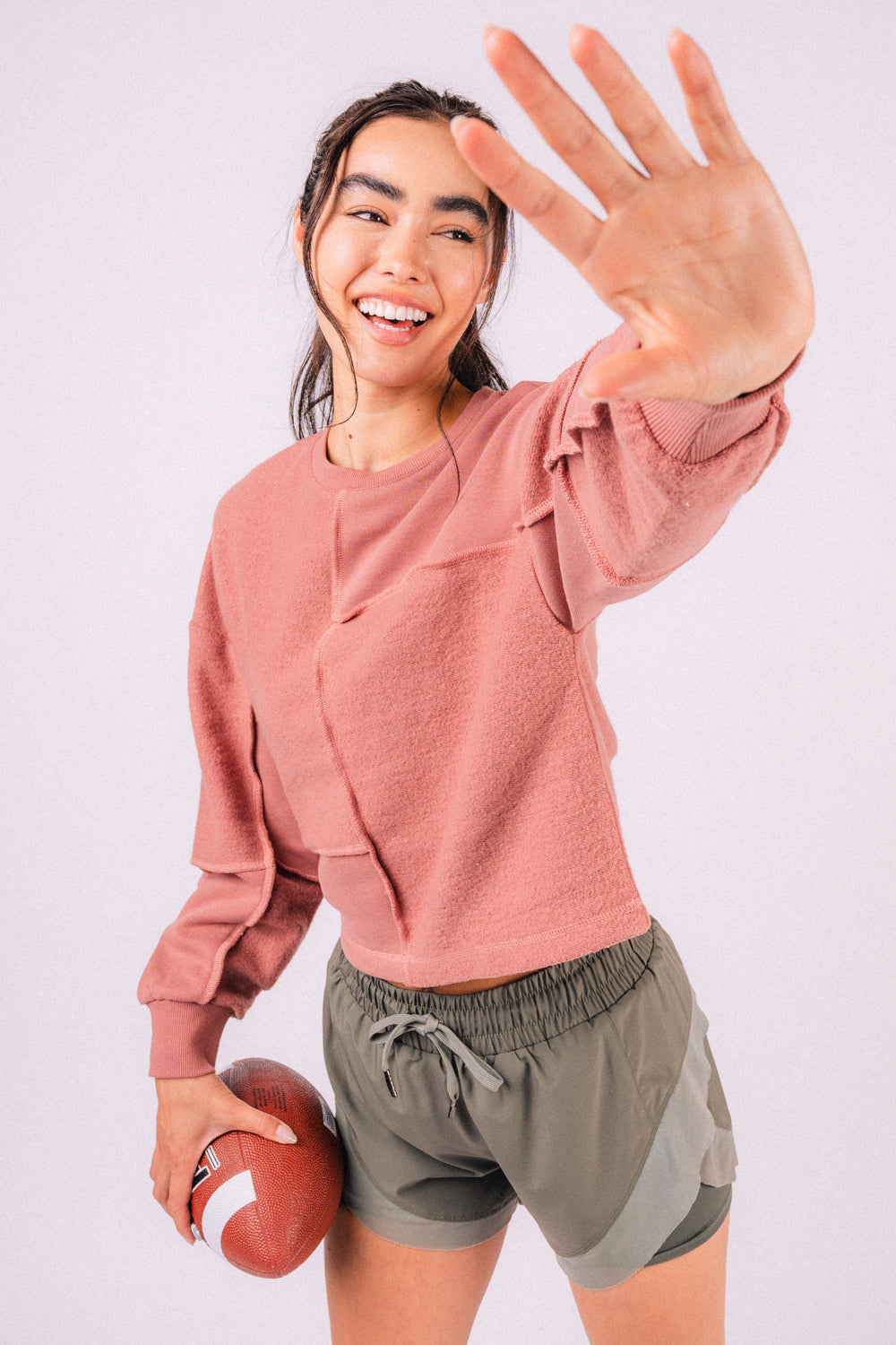 Soft Fleece Brushed French Terry Top In 4 colors