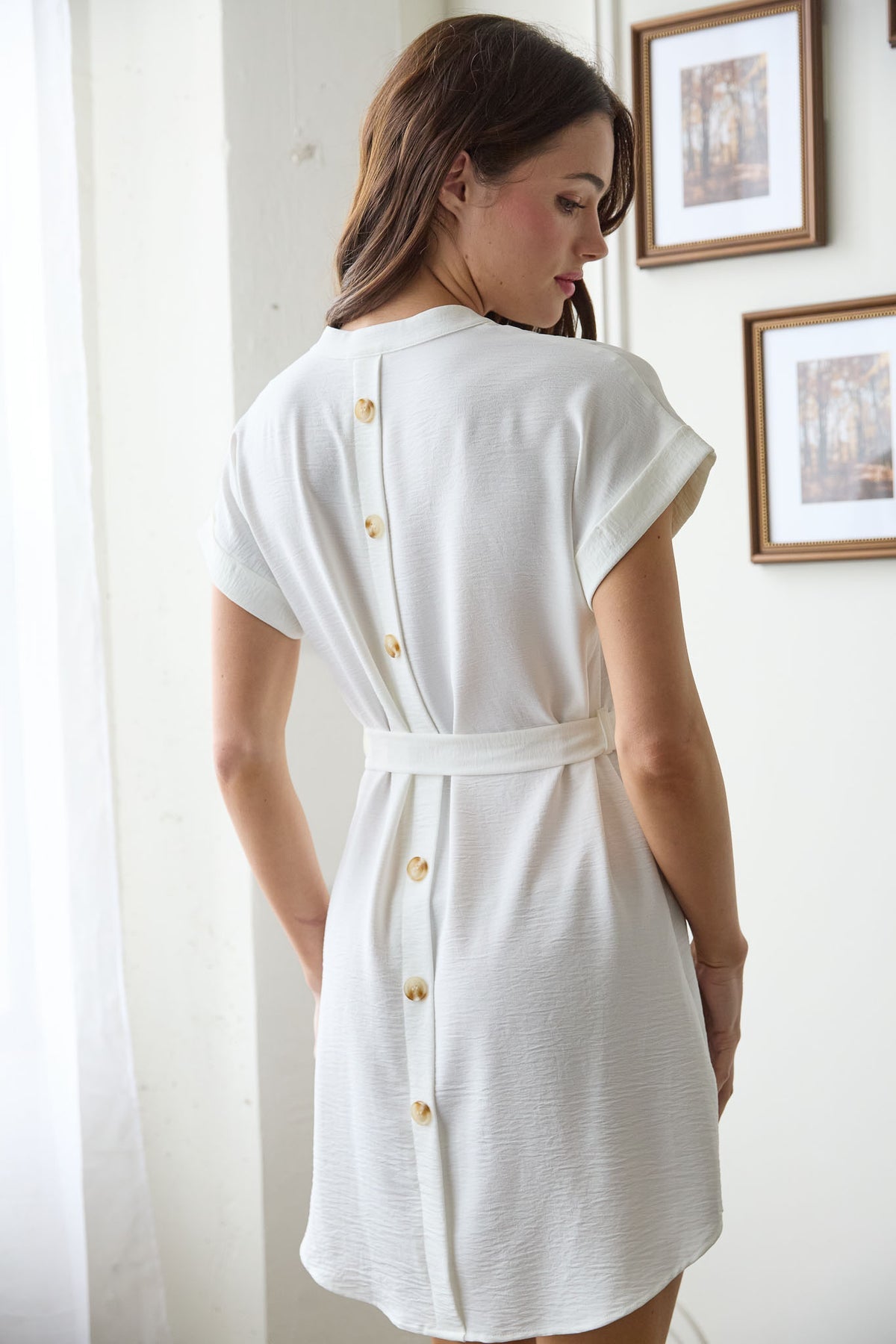 Blu Pepper BACK IT UP Dress - White