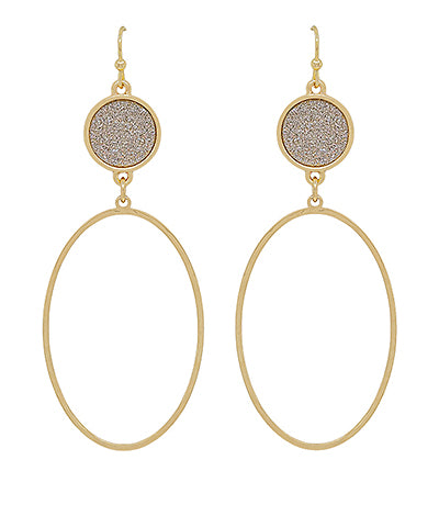 Poshture Finds Oval Shaped Cutout Metal Earrings