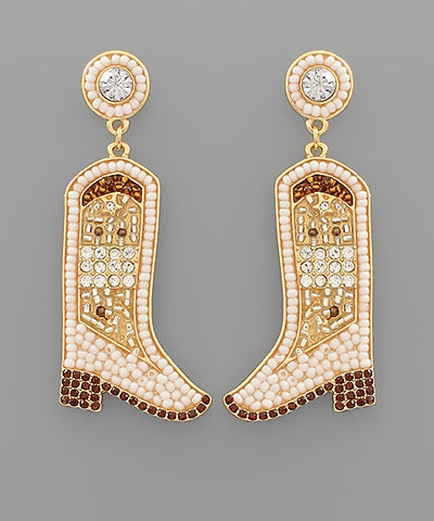 Poshture Finds Beaded boot earrings