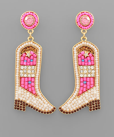 Poshture Finds Beaded boot earrings