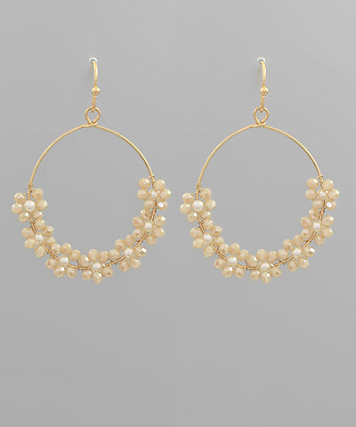 Poshture Finds Flower Wire Circle Earrings
