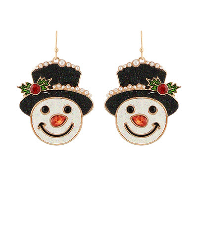 Snowman Earrings