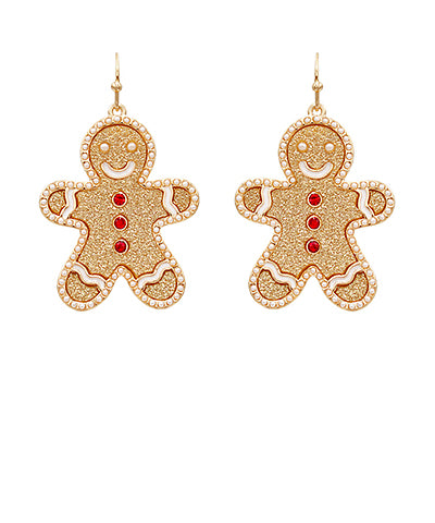 Gingerbread Man Earrings