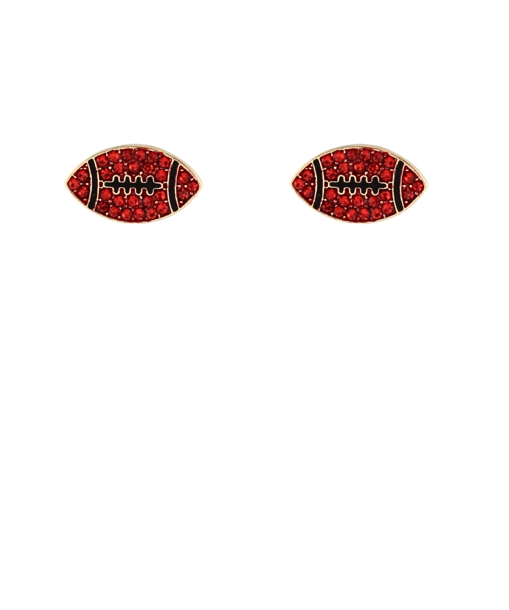 Gameday Pave Football Earrings