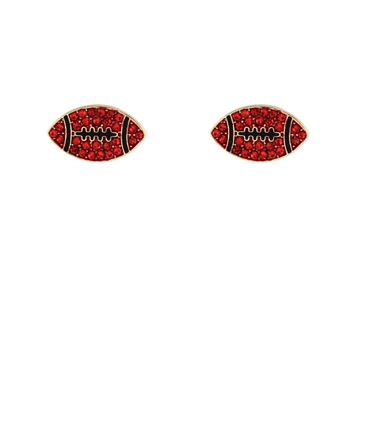Gameday Pave Football Earrings