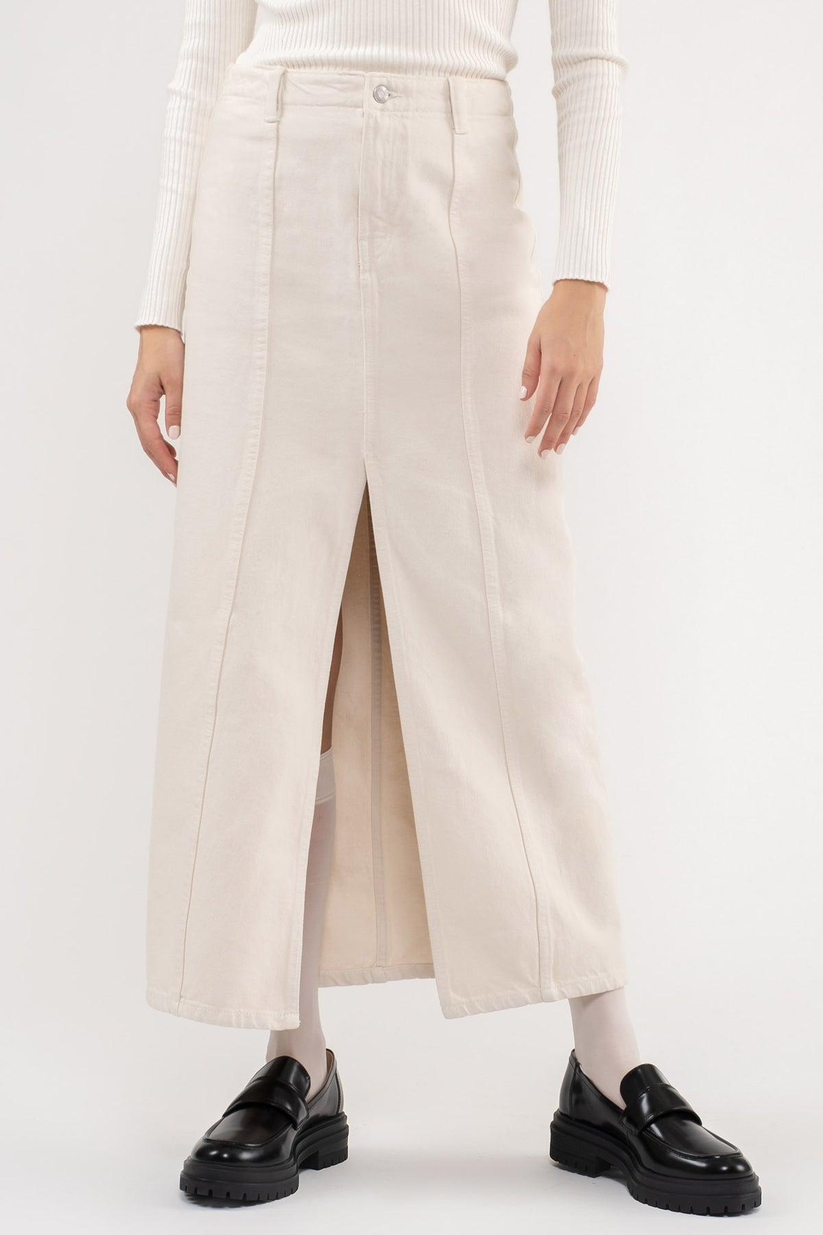Gwyneth Front Slit Denim Maxi