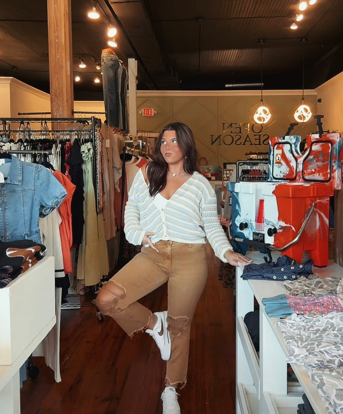 Mary Striped Crochet Sweater