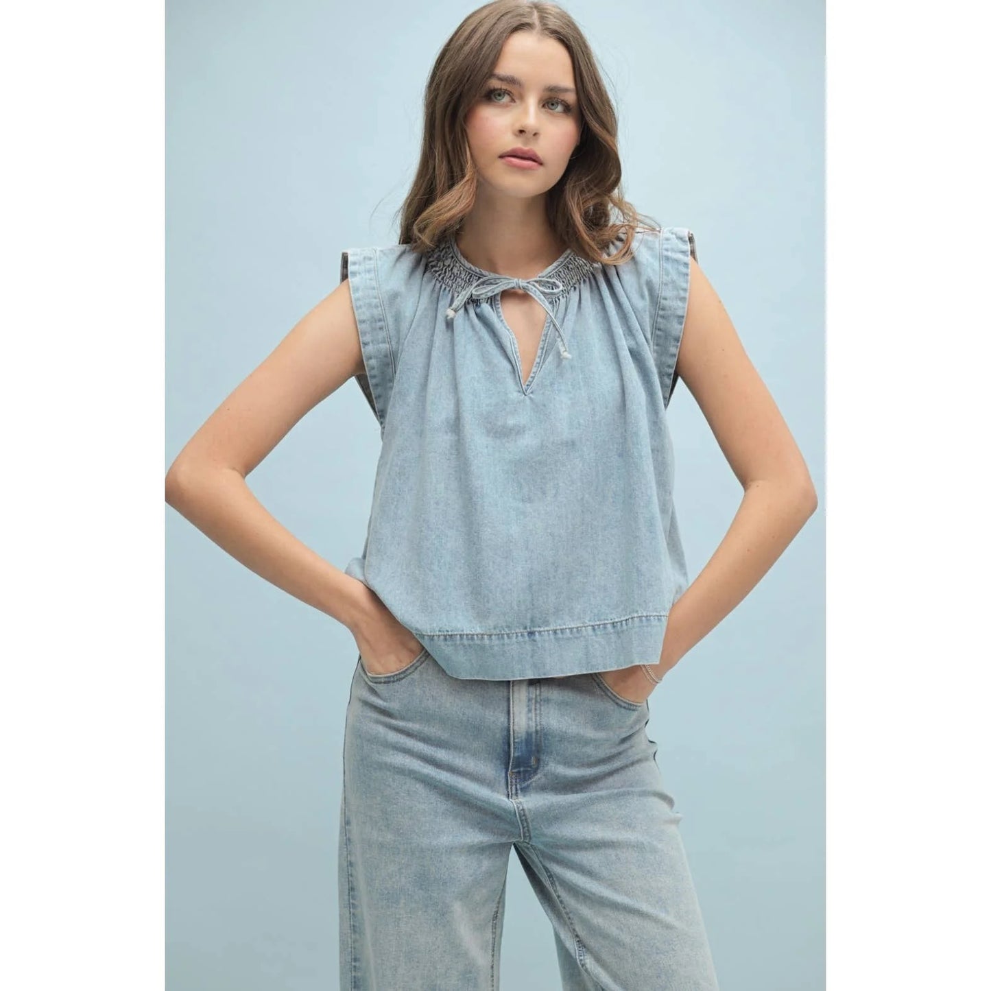 Loving Life Denim Top