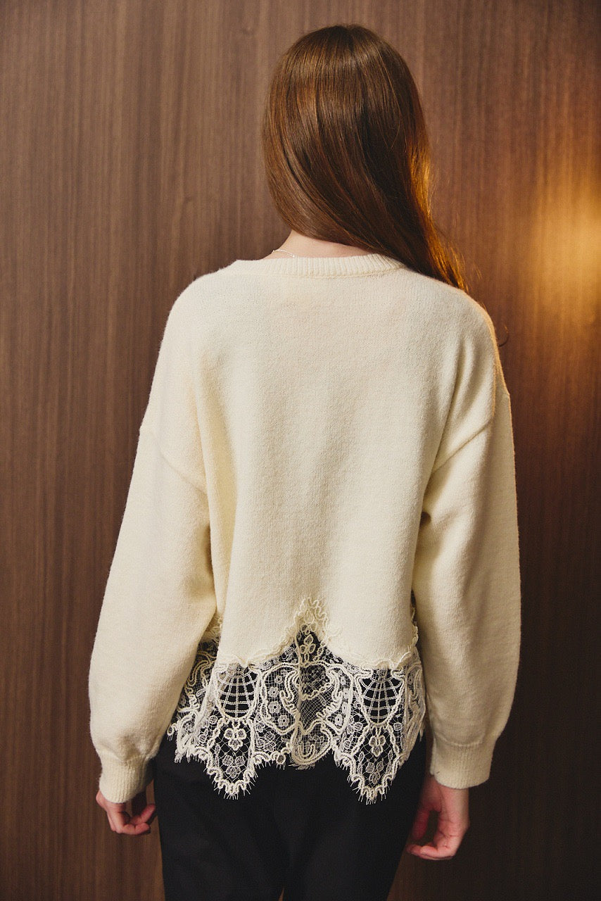 Lace Trim Cardigan