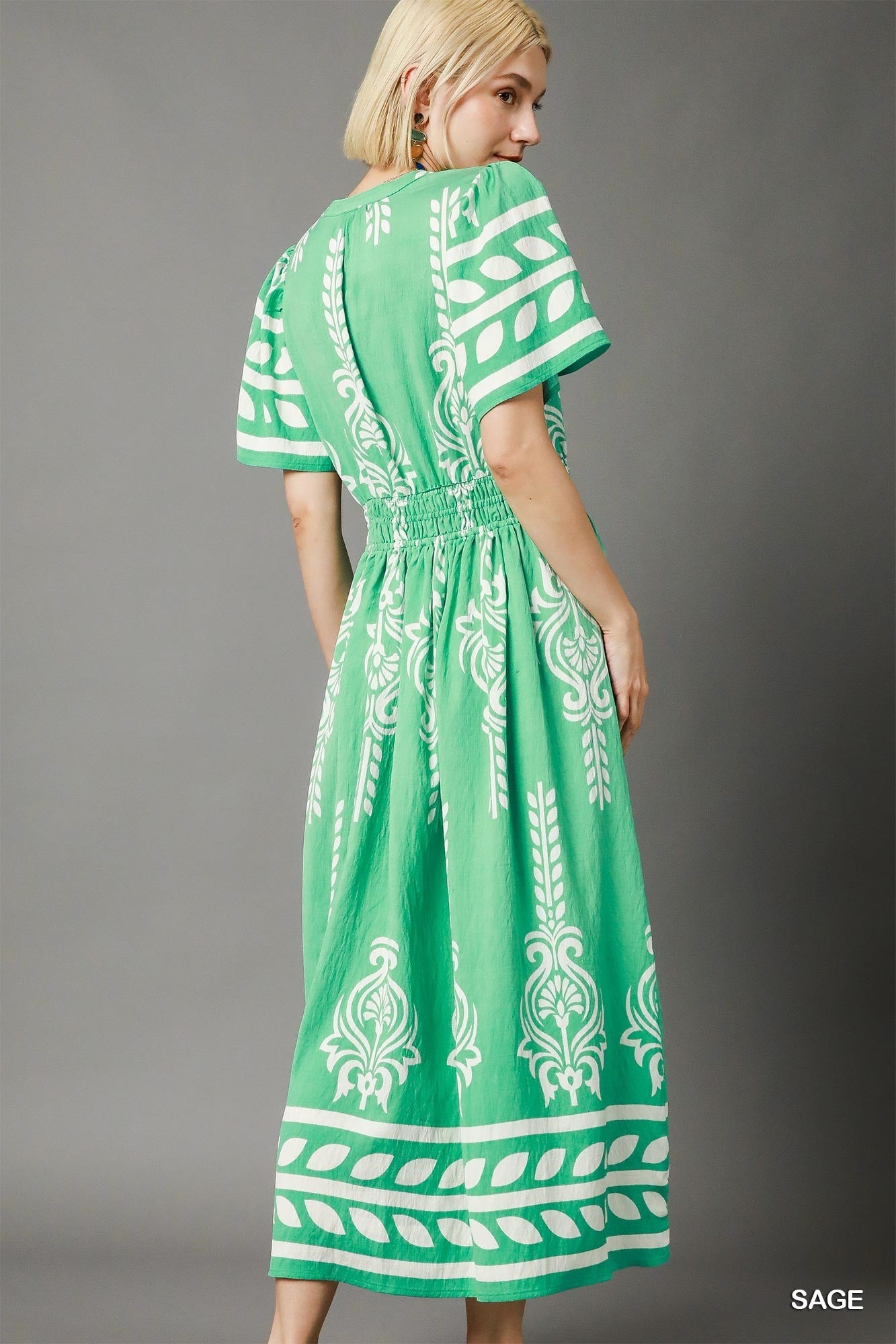 Umgee "Barcelona" Printed Maxi Dress