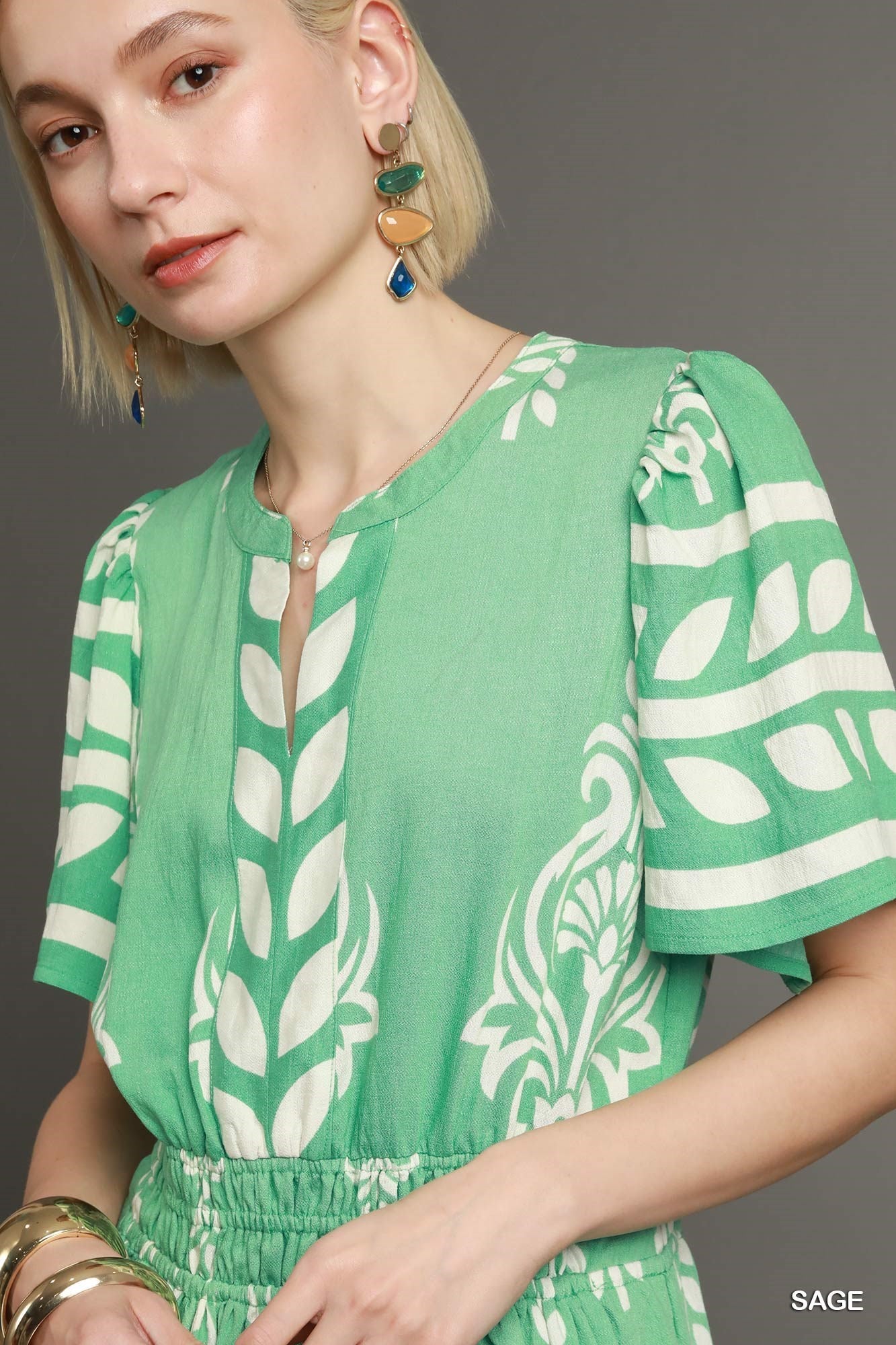 Umgee "Barcelona" Printed Maxi Dress