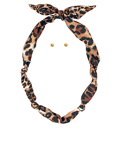 Leopard Scarf Necklace