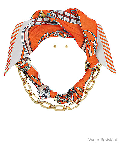 Chain & Scarf Necklace
