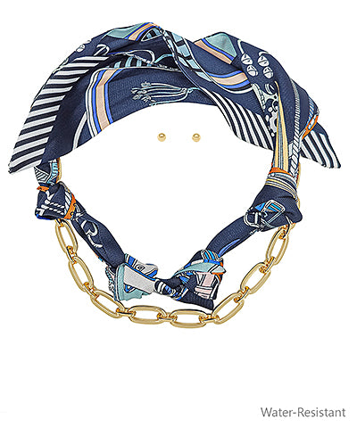 Chain & Scarf Necklace