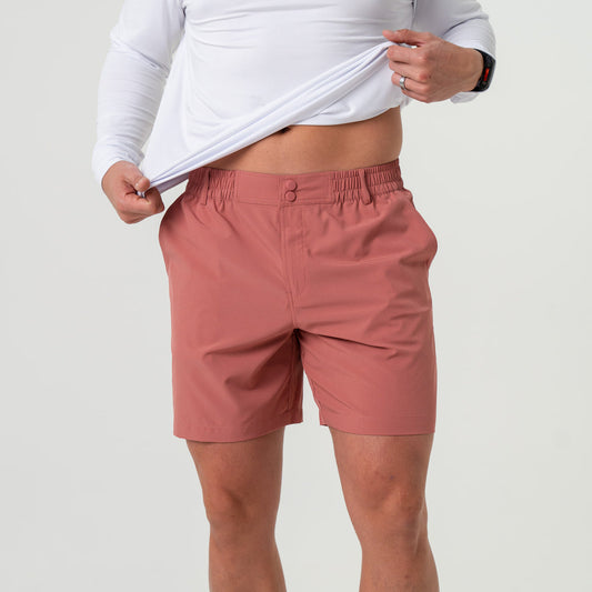 Everyday Short in Red Clay color