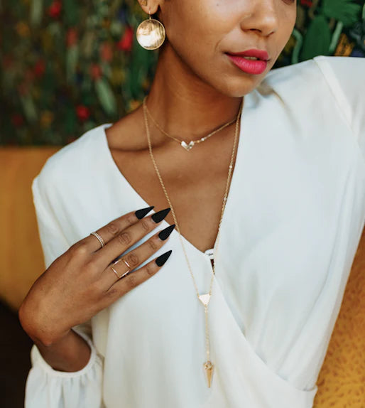 KENDA KIST® MINIMALIST CHEVRON NECKLACE (16")
