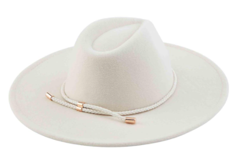 Tie Braid Fedora- Cream