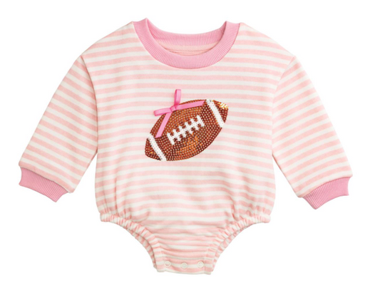 Sequin Football Onesie