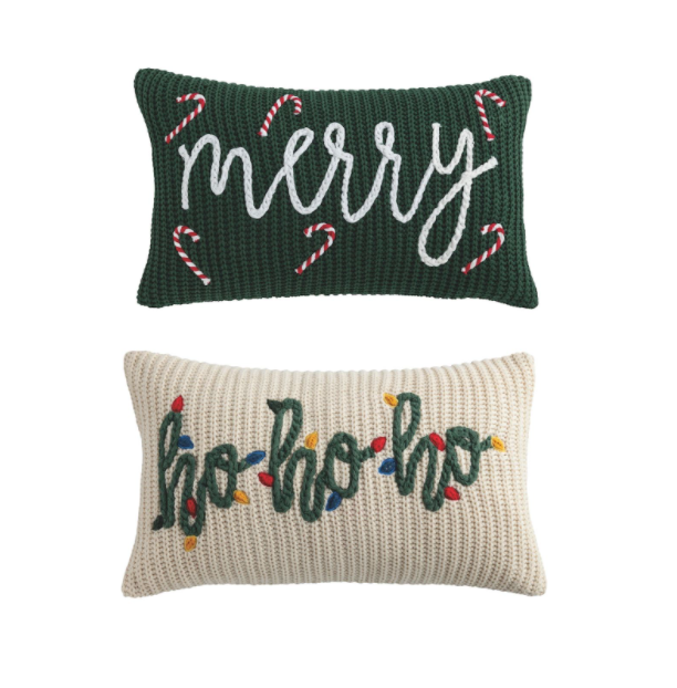 Holiday Chunky Knit Pillows