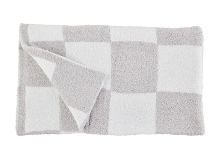 Chenille checkered blanket