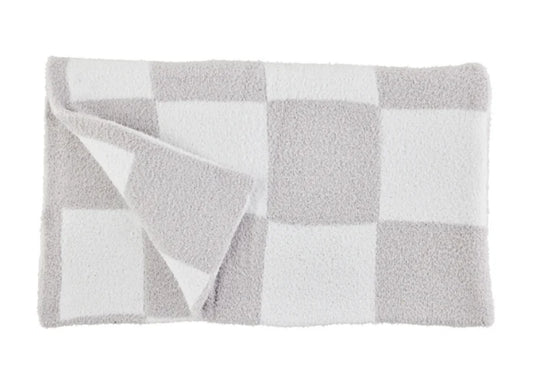 Chenille checkered blanket