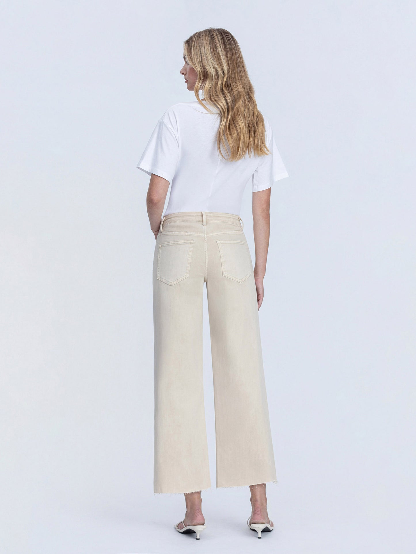 White Swan Crop Wide Leg