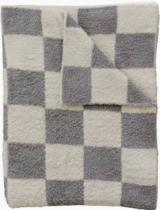 Chenille checkered blanket