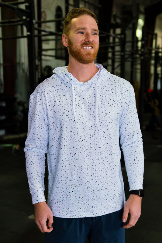 Burlebo Performance Hoodie- White Speckle