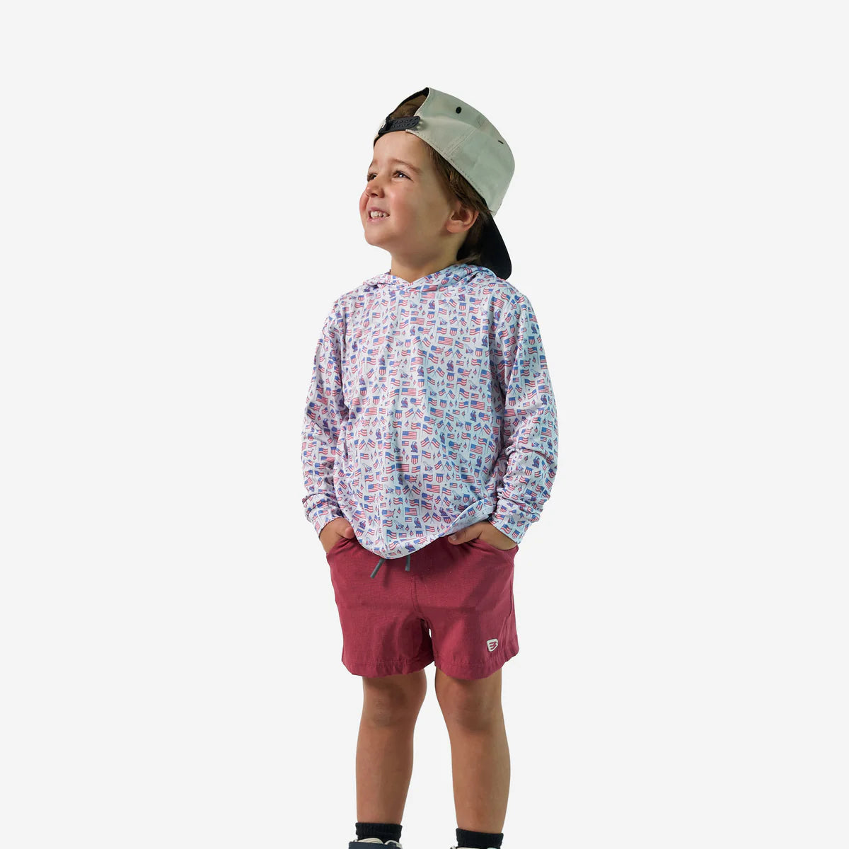 Youth Performance Hoodie-Old Glory