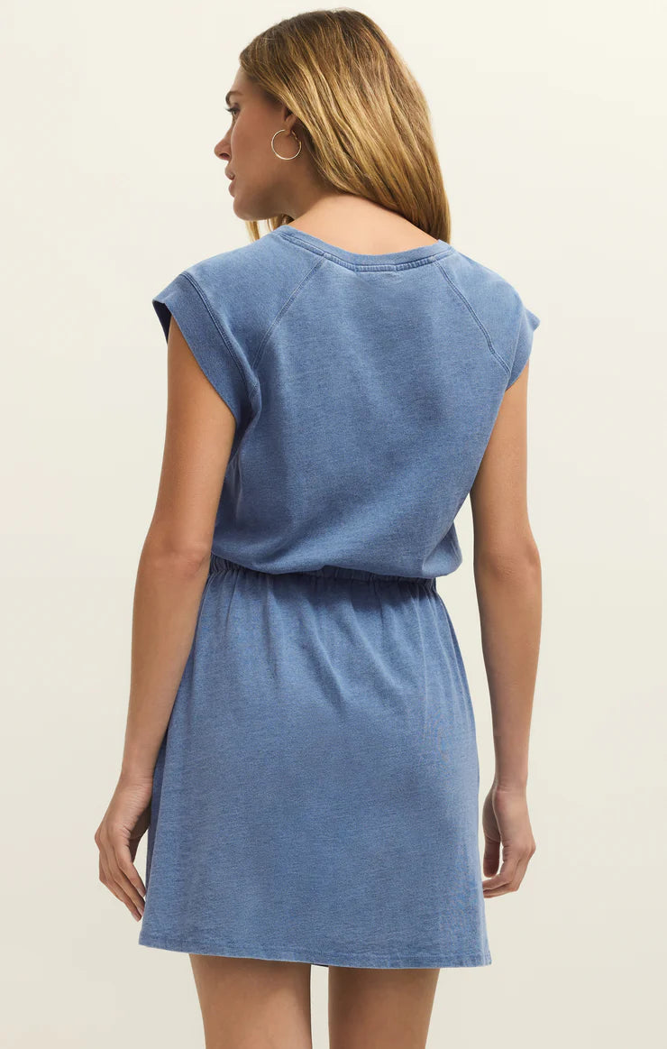 Lost On You Jersey Denim Knit Dress